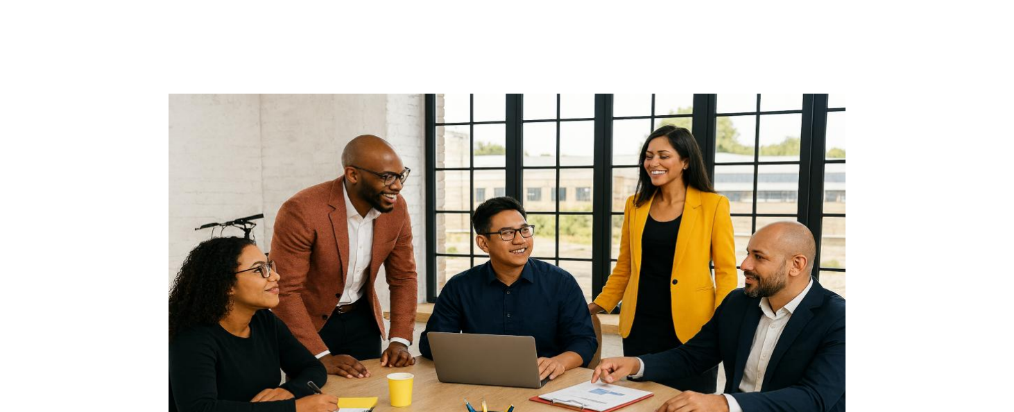 Diverse team collaborating on talent strategy